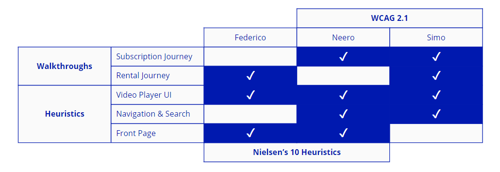 Organization plan for the Expert Evaluation